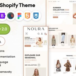 Noura Mega Fashion Clothes Style Shopify Theme # 280499