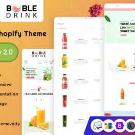 Boble Drink Mega Dinks Premium Shopify Theme # 280504