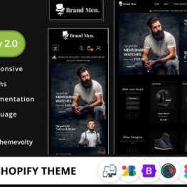 Brand Mega Fashion Style Cloths Shopify Theme # 280505