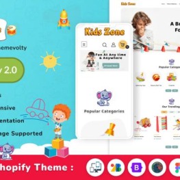 Kids Zone Mega Toys and Fashion Shopify Theme # 281751