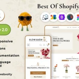 Flowshop Mega Flower Mega Shopify Theme # 282875