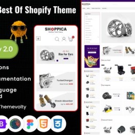 Shoppica Mega Spare Parts Cars Premium Shopify Theme # 284624