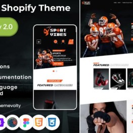 Sport Vibes Mega Sports Premium Shopify Theme # 284756