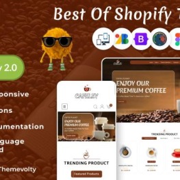 Cafeley VIP Mega Coffee Tea Nature Shopify Theme # 284758