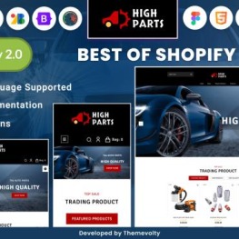 High Parts Mega Parts Super Store Shopify Theme # 287872