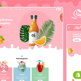 Summer Juices Shakes Shopify Theme # 293458