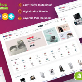 ClickShop Electronic Marketplace Shopify Theme # 295107