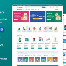 Pharmcare Health and Medicine Store Shopify Theme # 296220