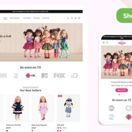 Barbie Doll Kids Toys Latest Shopify Theme # 299696