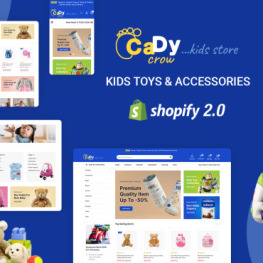 CadyCrow Toys and Kids Store Shopify Theme # 301228