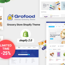 GroFood Organic Grocery Store Shopify Theme # 304565