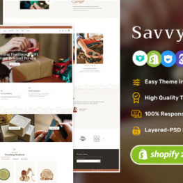 SavvyArt Handmade Crafting OS Shopify Theme # 306929