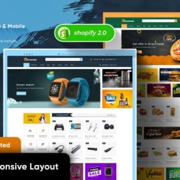 MegaPark Electronics FastFood Clean Shopify Theme # 308609