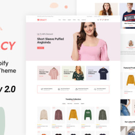 Gracy Fashion Clothes Store Shopify Theme # 310297