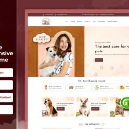 Petpro Multipurpose Premium Animal Shopify Theme # 311303