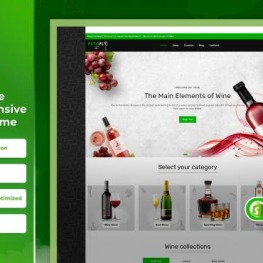 Petofly Multipurpose Premium Wine Shop Shopify Theme # 311473