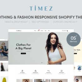 Timez Clothing Fashion Shopify Theme # 315292