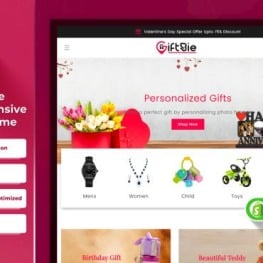 Giftbie Gift Shop Multipurpose Shopify Theme # 320325