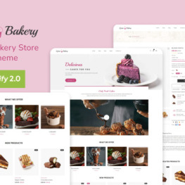 Qzina Cake Bakery Store Shopify Theme # 322661