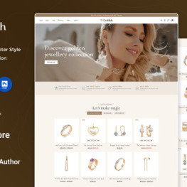 Goldish Modern Jewelry Diamond Shopify Theme # 324954