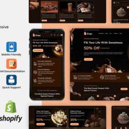 Zingo Cakes Sweets Chocolate Shopify Theme # 329077