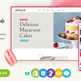 Genoise Cake Bakery Shopify Theme # 329346