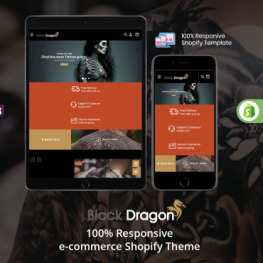 Blackdragon Tattoo Artwork Black Shopify Theme # 330135