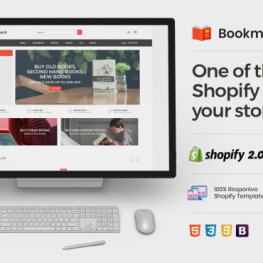 Bookmark Ebook Magazine Paper Book OS Shopify Theme # 331814
