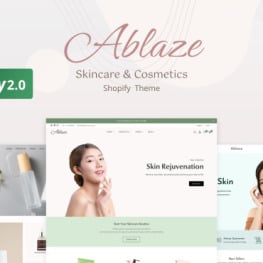 Ablaze Skincare and Cosmetics Shopify Theme # 332137