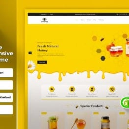 Honeybees Honey OS Premium Shopify Theme # 332297