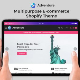 Adventure Online Ticket Travelling Shopify Theme # 337347
