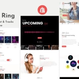 Circle Ring Radio Podcast Songs Tracks Shopify Theme # 338229