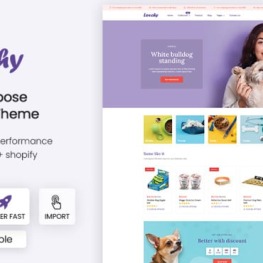 Loochy Multipurpose pets and food Shopify Theme # 339824