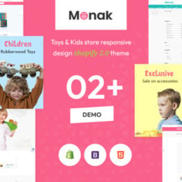 Monak The Kids Fashion Toys Premium Shopify Theme # 340194