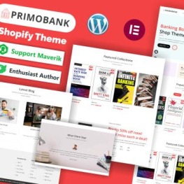 Primo Bank Banking Finance Book Store Shopify Theme # 341073