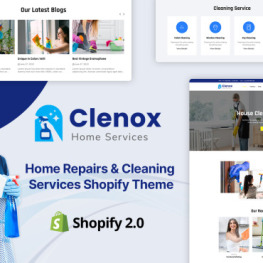 Clenox Home Repair and Cleaning Shopify Theme # 341422