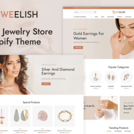 Jeweelish Modern Jewelry Store Shopify Theme # 342634