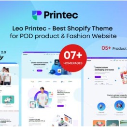 Leo Printec Pod Product Fashion Shopify Theme # 343291
