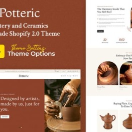 Potteric Pottery and Ceramics Handmade Shopify Theme # 349858