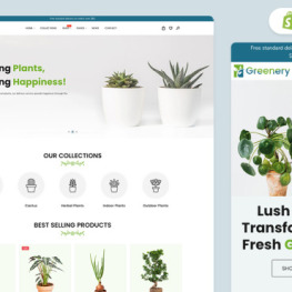 Greenery Gardening and Houseplants Shopify Theme # 353307
