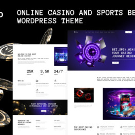 Virtuo Online Casino and Sports WordPress Theme # 353815