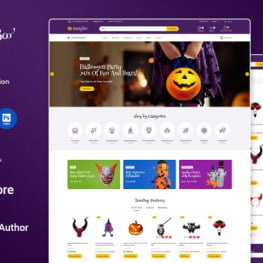 ScaryBoo Halloween holiday party Shopify Theme # 358969