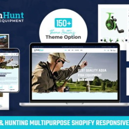 FishHunt Fishing Hunting Multipurpose Shopify Theme # 360934