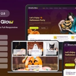 Ghostlyglow Halloween party Shopify Theme # 360936