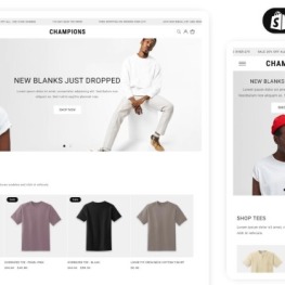 Champion Fashion Best Clothing Shopify Theme # 364766