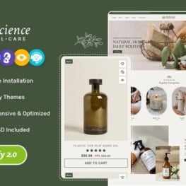 BioScience Crafted Beauty Herbal Shopify Theme # 367728