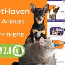 PetHaven Animals Pets Store Shopify Theme # 367729