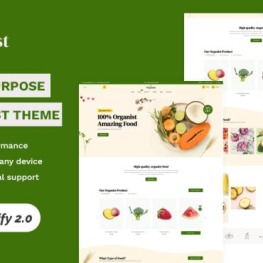 Organist Organic Fruit Grocery Store Shopify Theme # 368123