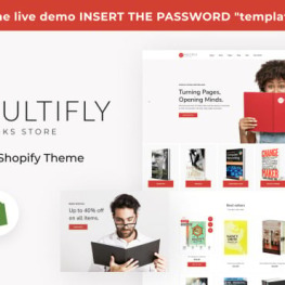 Multifly Author Books Store Premium Shopify Theme # 369254