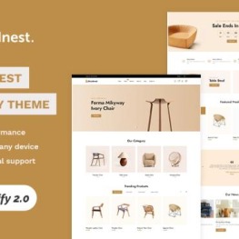 Woodnest Home Decor Furniture Art Shopify Theme # 369654
